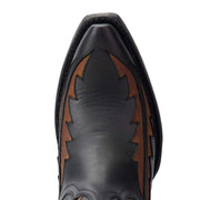 Lane Boots Women`s Walk The Line Jet Black and Burnt Caramel Bootie