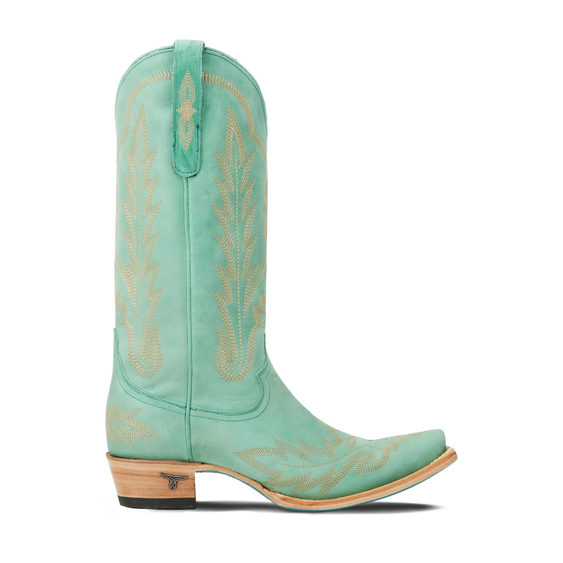 Lane Women`s Lexington Taos Turquoise Vamp 13In Top Boot