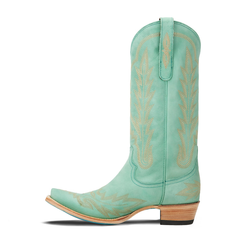 Lane Women`s Lexington Taos Turquoise Vamp 13In Top Boot