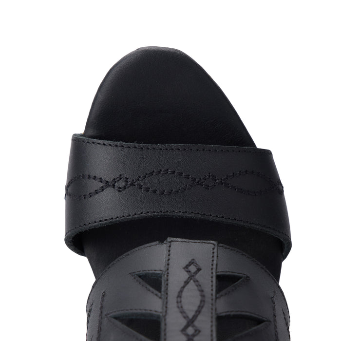 Lane Women`s Jet Black Becca Wedge Sandal