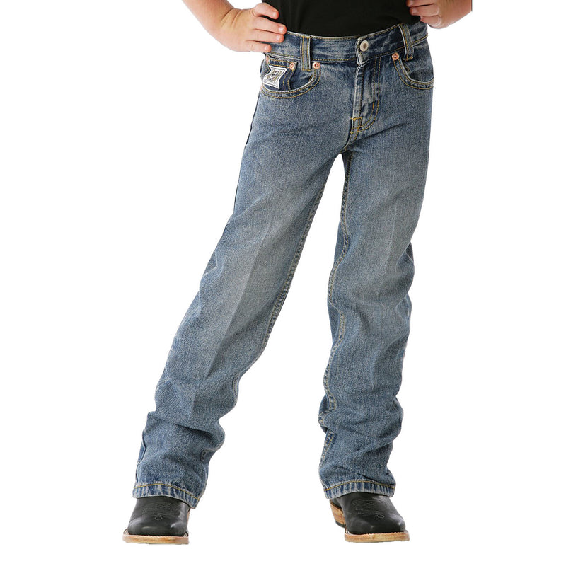 Cinch Boy's Slim White Label Light Stonewashed Blue Jeans