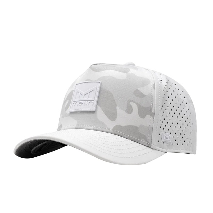 Melin Premium Headwear Snow Camo Hydro Odysea Stacked Cap
