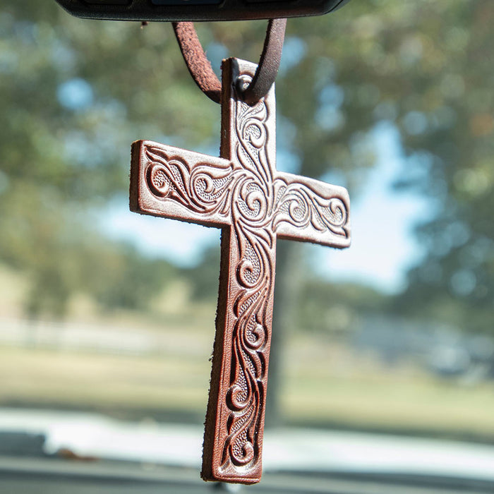 Martin Saddlery Cross Leather Air Freshner