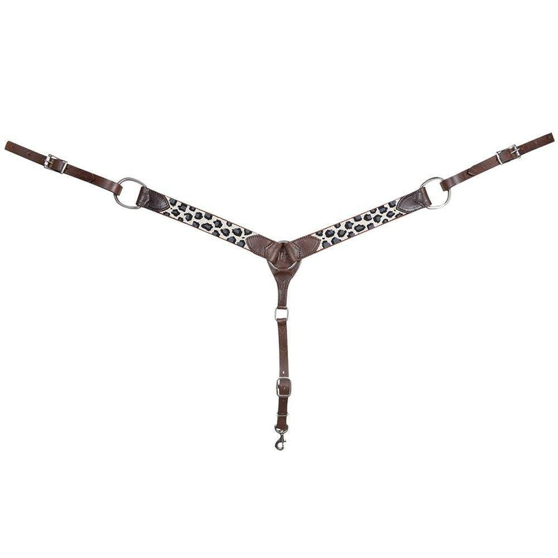 Cashel Company Brown Cheetah Beaded Breast Collar