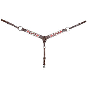 Cashel Company White/Red Beaded Breast Collar