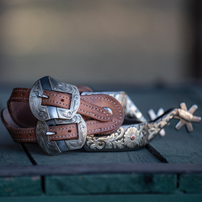 Martin Saddlery Natural Salinas Buckle Cowboy Spur Straps