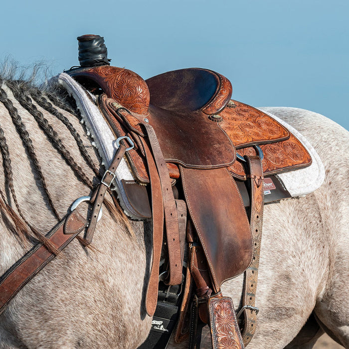 Classic Equine 31x32 Tan Felt 3/4in Fleece Bottom Saddle Pad