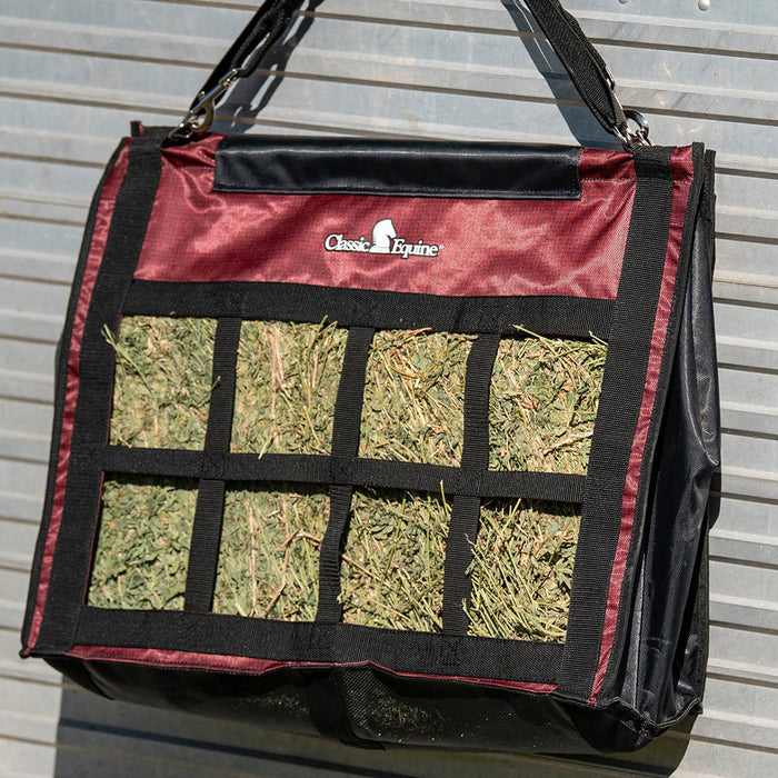 Classic Equine Ruby Basket Black Top Load Hay Bag