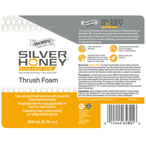 Silver Honey Hoof Care Thrush Foam