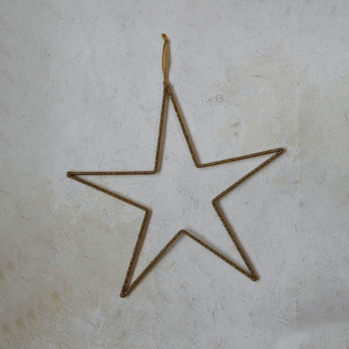 Creative Co-Op Hanging Metal/Glass Bead Star