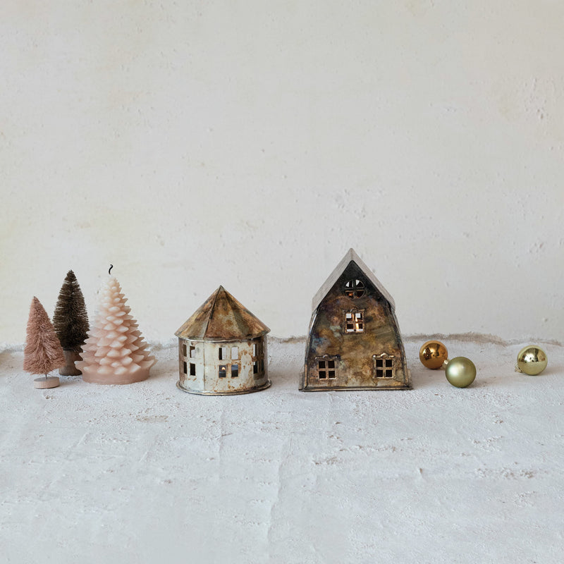 Creative Co-Op Metal House Tea Light Holder
