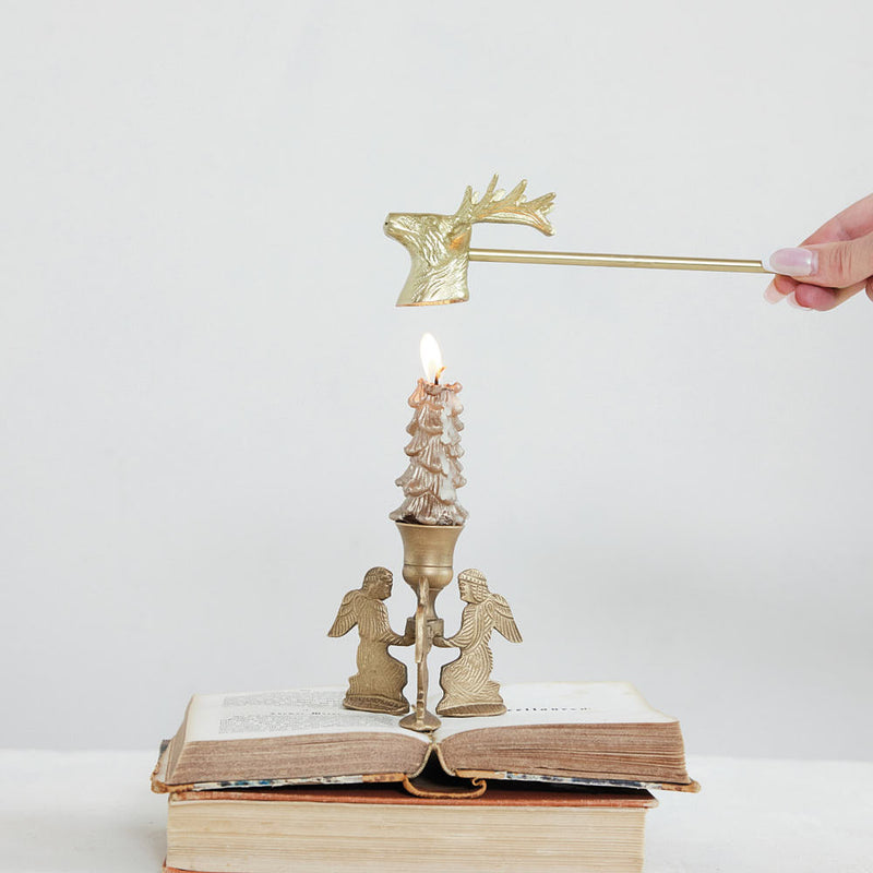Creative Co-Op Deer Head Candle Snuffer
