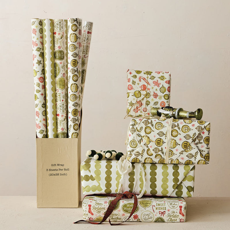 Creative Co-Op Assorted Wrapping Paper Sheets