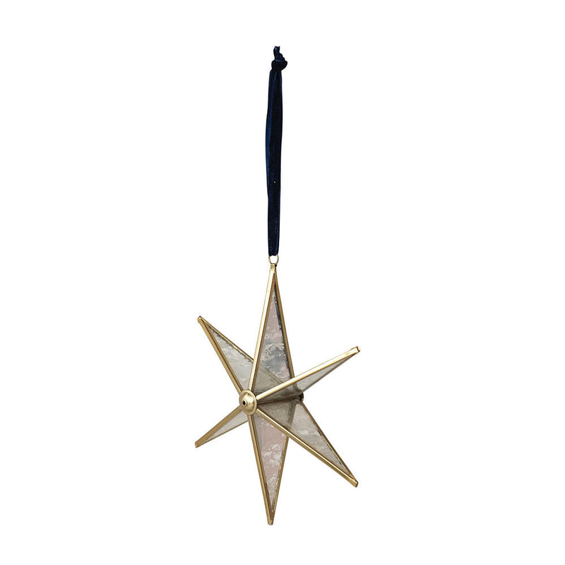 Creative Co-Op Antique Mirrored Star Ornament