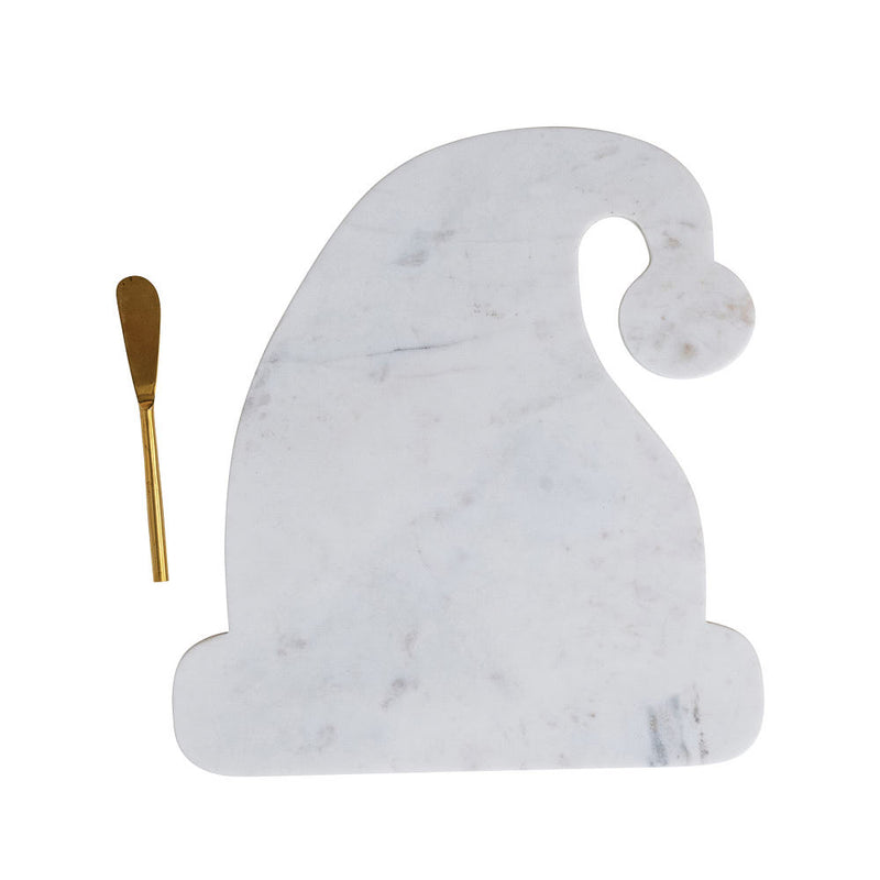 Creative Co-Op Marble Santa Hat Serving Board