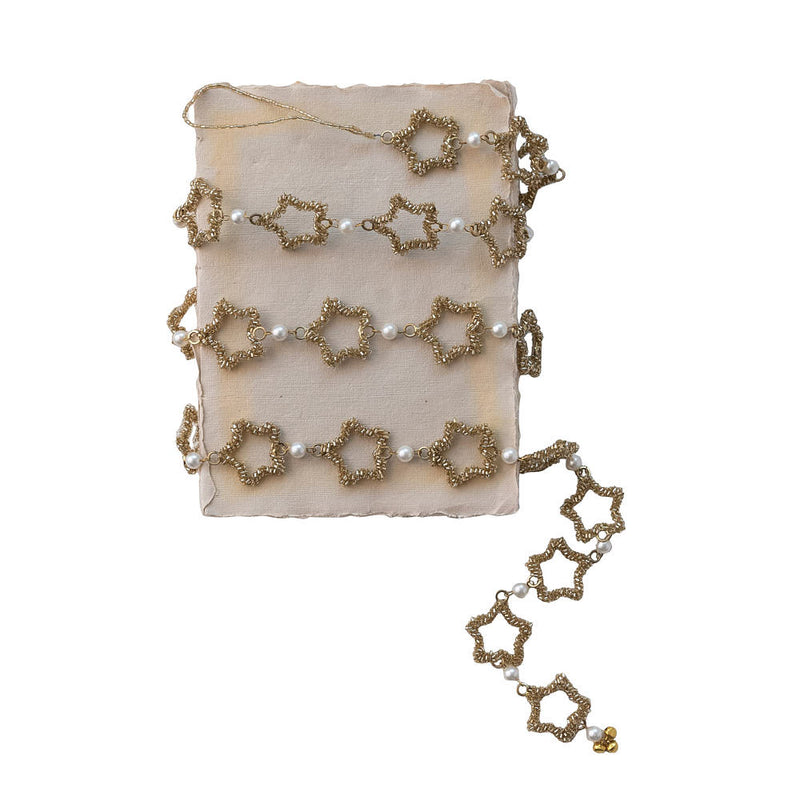 Creative Co-Op Beaded Star Garland
