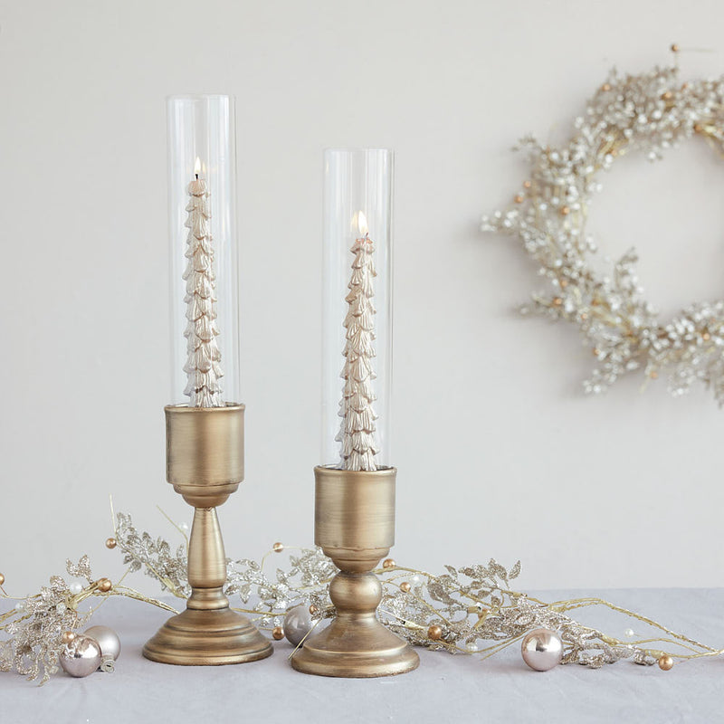 Creative Co-Op Glass and Metal Hurricane