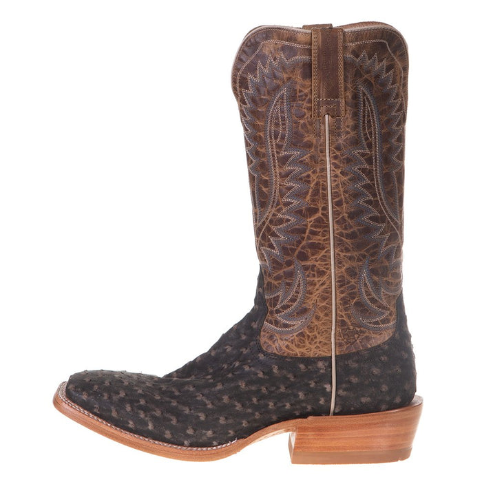 Men's Ariat Showman Mocha Full Quill Ostrich 13in. Dusted Wheat Cowboy Boot