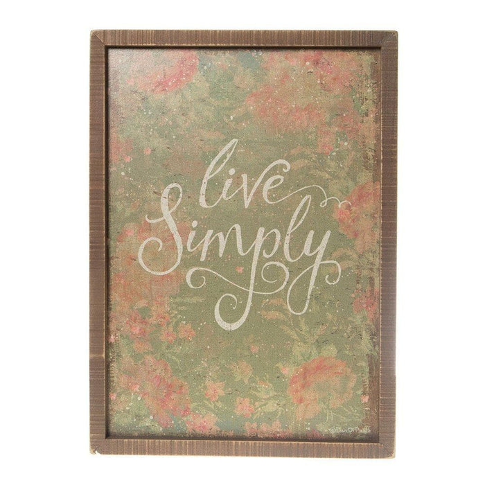 Inset Box Sign Live Simply