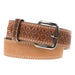 Kid's Tan Snowflake Billet Tooled Belt