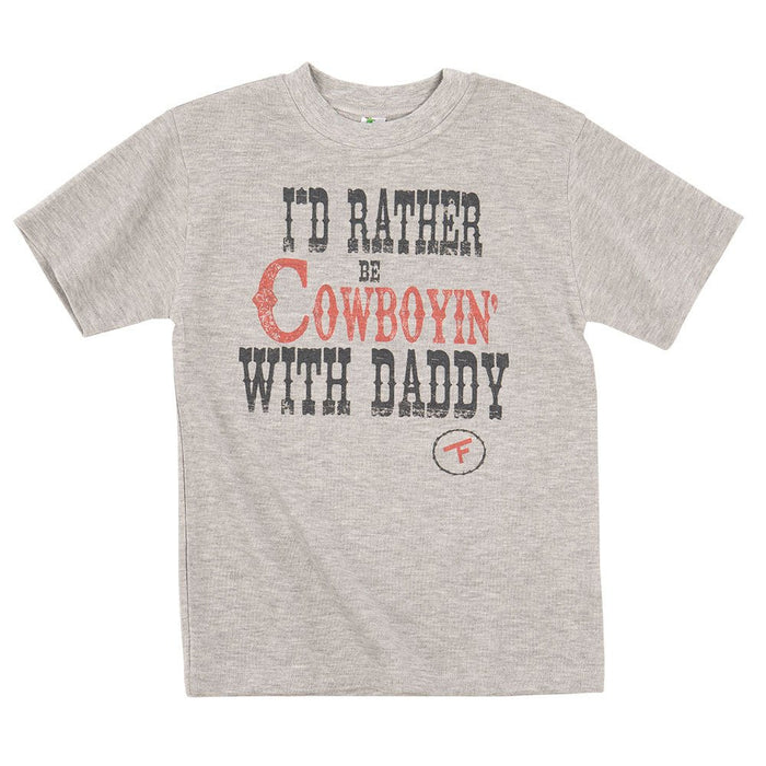 Boys Twisted Filly Rather Be Cowboyin With Dad Tee