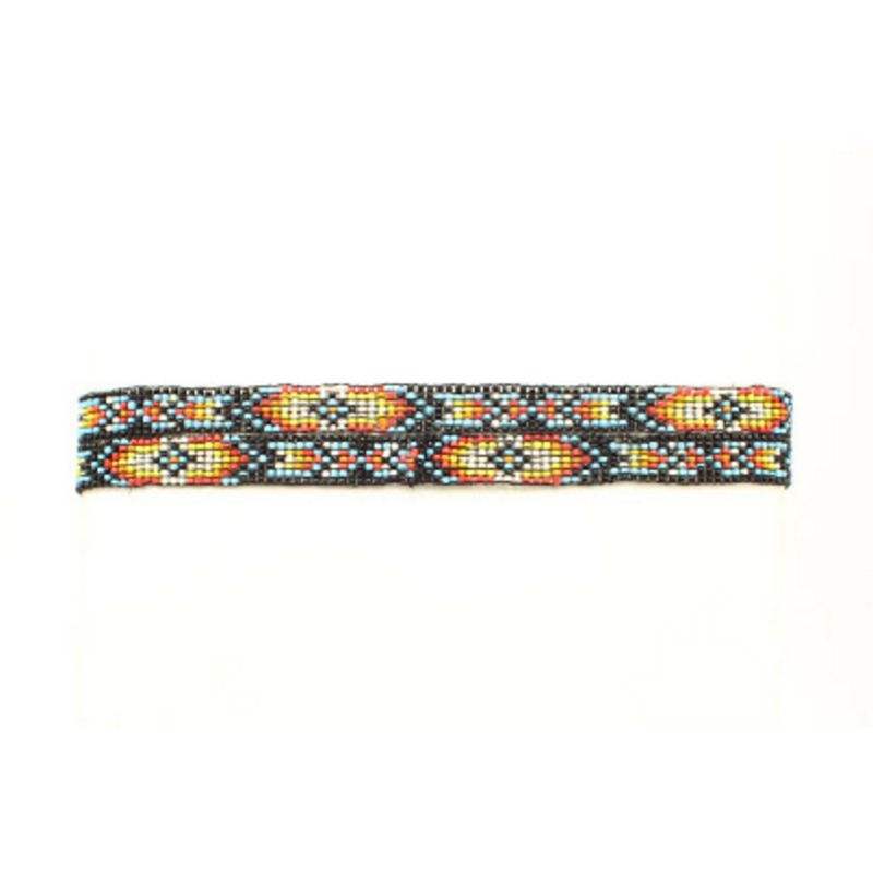 M&F Black Beaded Indian Hat Band
