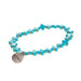 West & Co. Tiny Turquoise Cross Stretch Bracelet