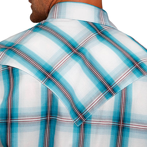 Men's Stetson Agave Ombre Plaid Shirt