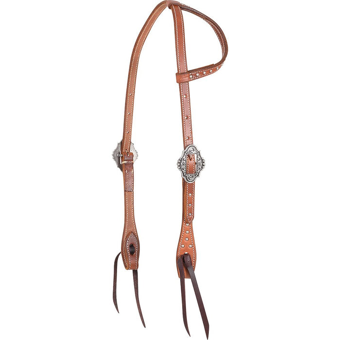 Martin Single Ear Natural Headstall with Dots
