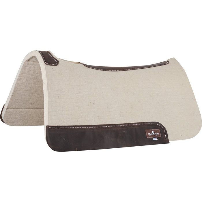 Classic Equine Virgin Wool 3/4 inch 31" x 32" Silver Belly Pad