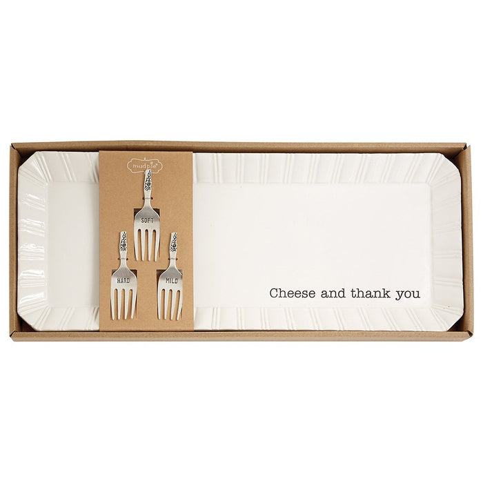 Mud Pie Cheese & Thank You Tray Set