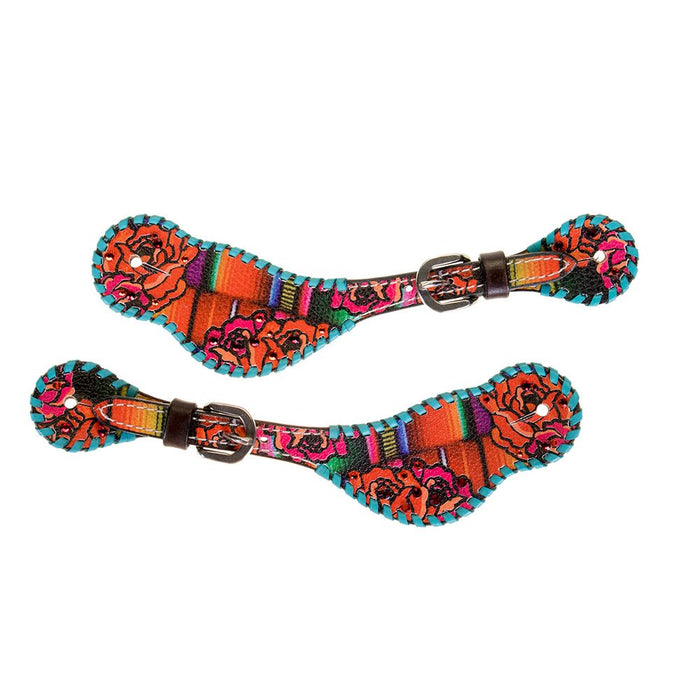 Rodeo Quincy Serape Rose Spur Straps