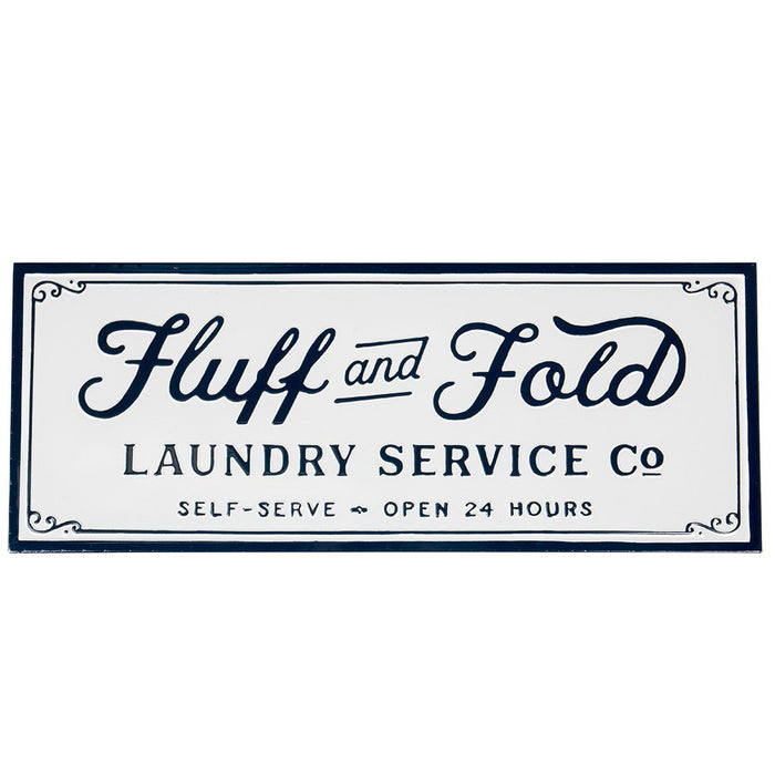 Creative Co-Op Fluff and Fold Laundry Service Wall Decor