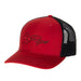 Lone Star Red Cap with Black Mesh, Red Logo