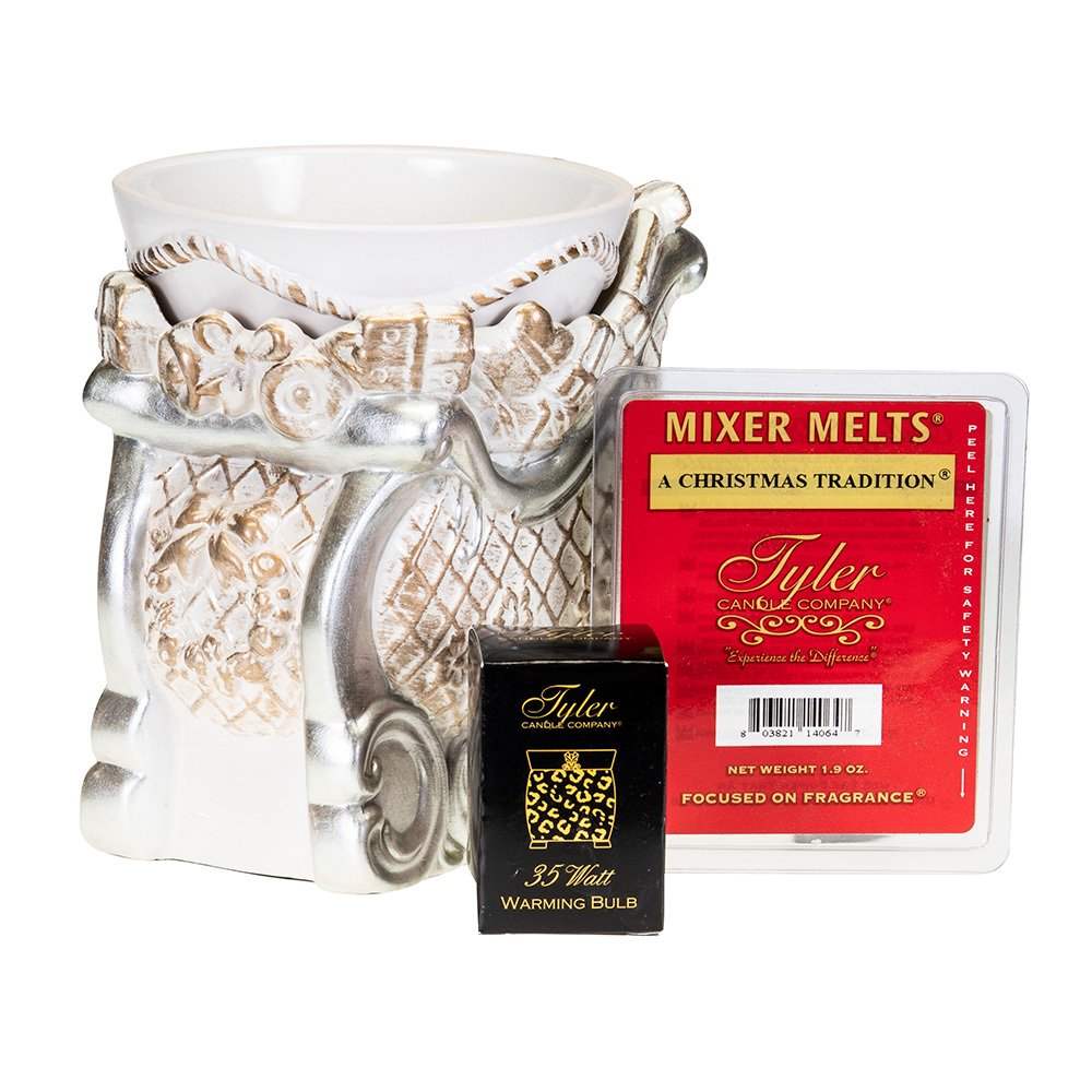 Tyler Candle Co Brushed Gold/Platinum Sleigh Warmer