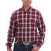 Men's Cinch Red Plaid Double Pocket Shirt