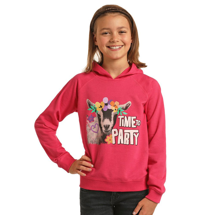 Girl's Rock N Roll Cowgirl Time To Party Hoodie