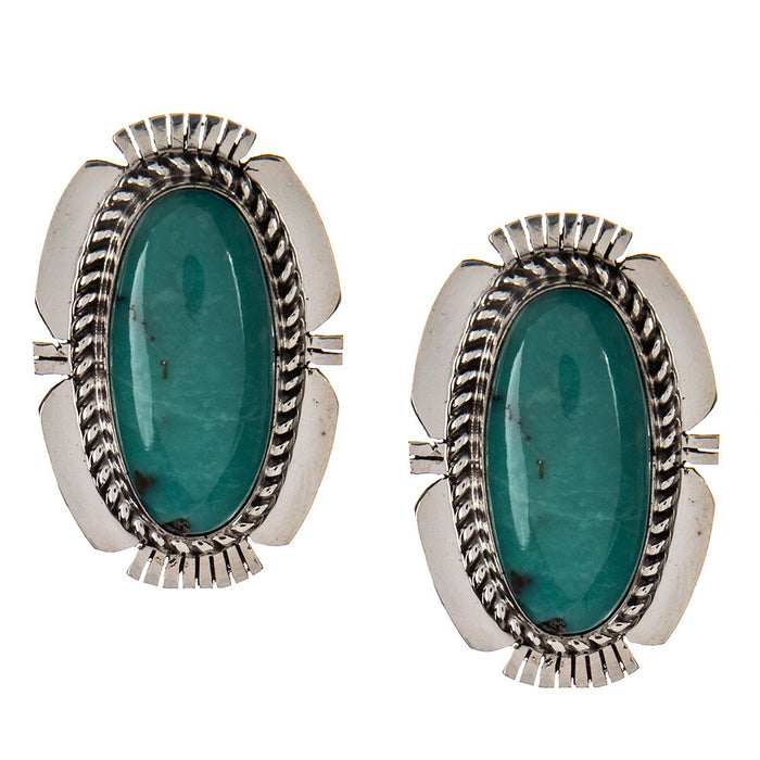 Large Campitos Turquoise Post Earrings