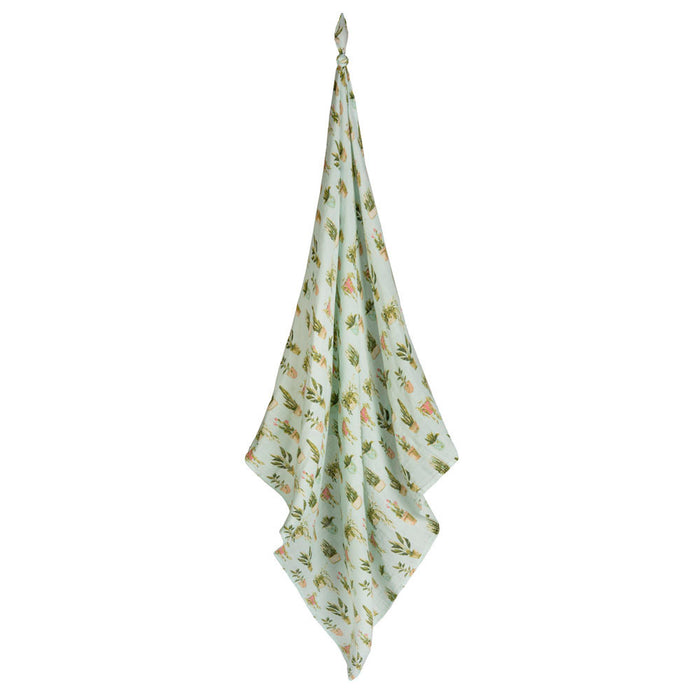 Potted Plants Organic Cotton Muslin Swaddle Blanket
