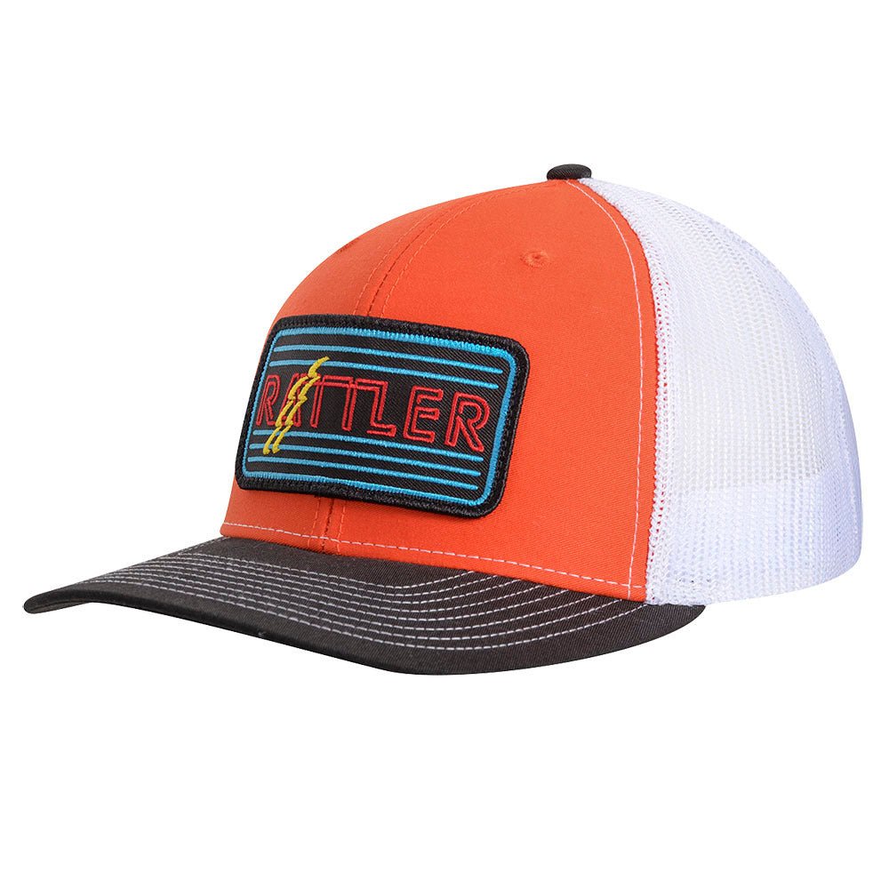 Rattler Ropes Orange/Black/White Neon Patch Logo Cap