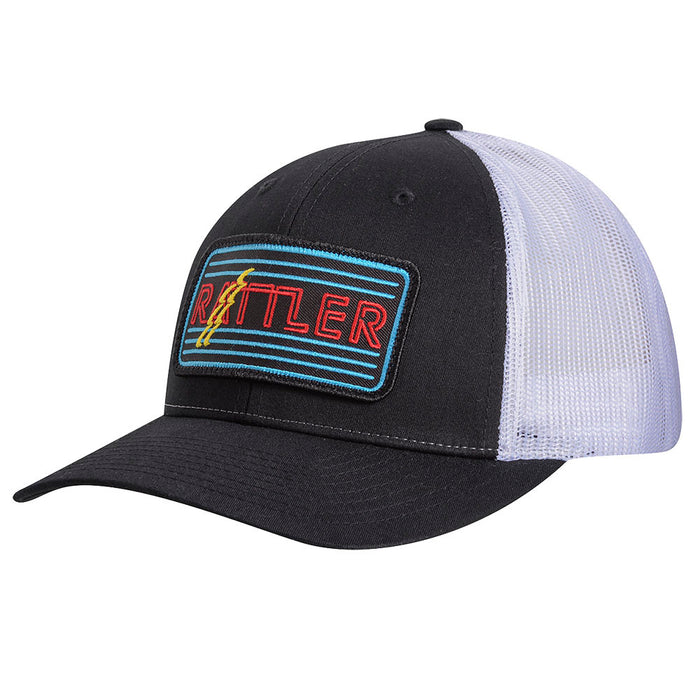 Rattler Ropes Black and White Neon Patch Logo Cap