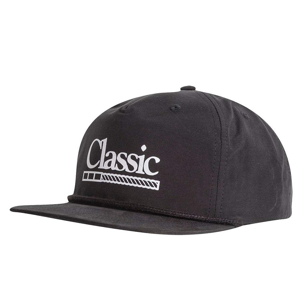 Classic Ropes Black Screen Print Logo Cap