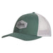 Classic Ropes Green and Heather Grey Faux Leather Patch Logo Cap