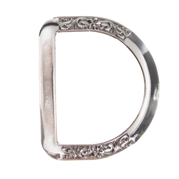 Rino 2 3/4 in Floral Engraved Dee Ring