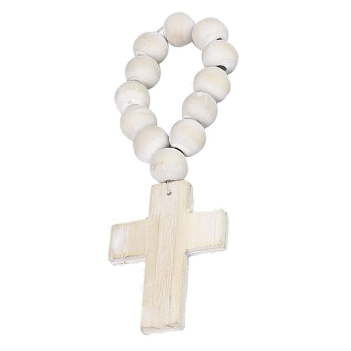 Cross Wood Blessing Bead Hanger