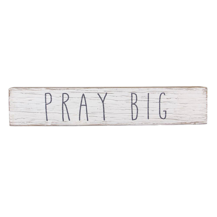Pray Big Wood Framed Box Sign