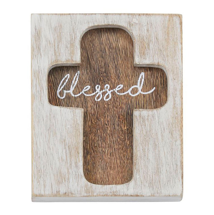 Mud Pie Blessed Cross Plaque