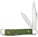 Case Knives Green and Black Fiber Weave Peanut CA50714