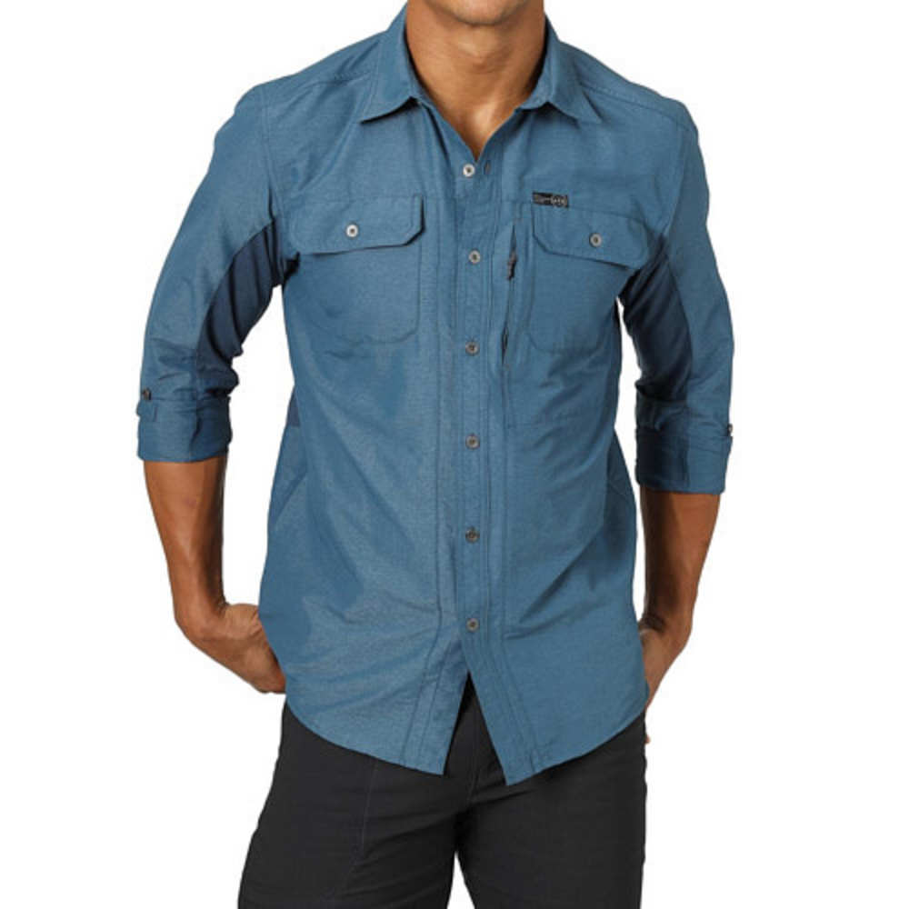 Wrangler Outdoor Vented Dark Denim Shirt — NRS