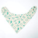Oatmeal and Turquoise Branded Bib